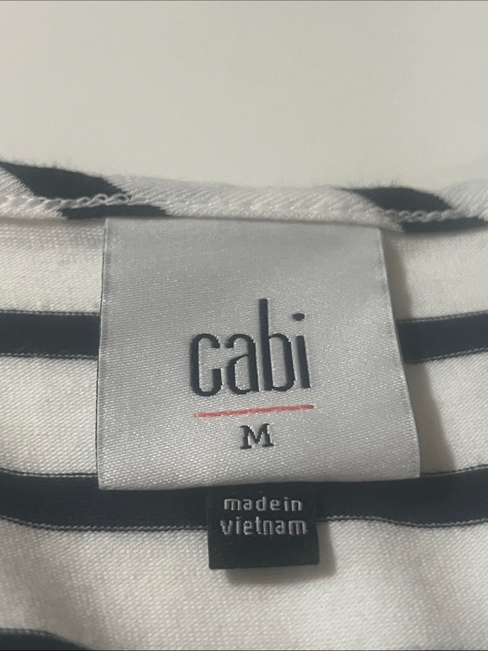 Cabi Charm Tank White Navy Striped - Picture 7 of 10